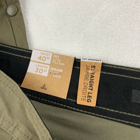 NWT Prana Stretch Zion Pants II Standard Mens 40x30 Slate Green Outdoor Hiking - Picture 10 of 15
